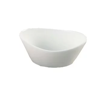 Yanco ML-705 6.5 Oz Oval Fruit Bowl, 5.5" Length X 3.25" Width, Porcelain, Super White, Pack of 36