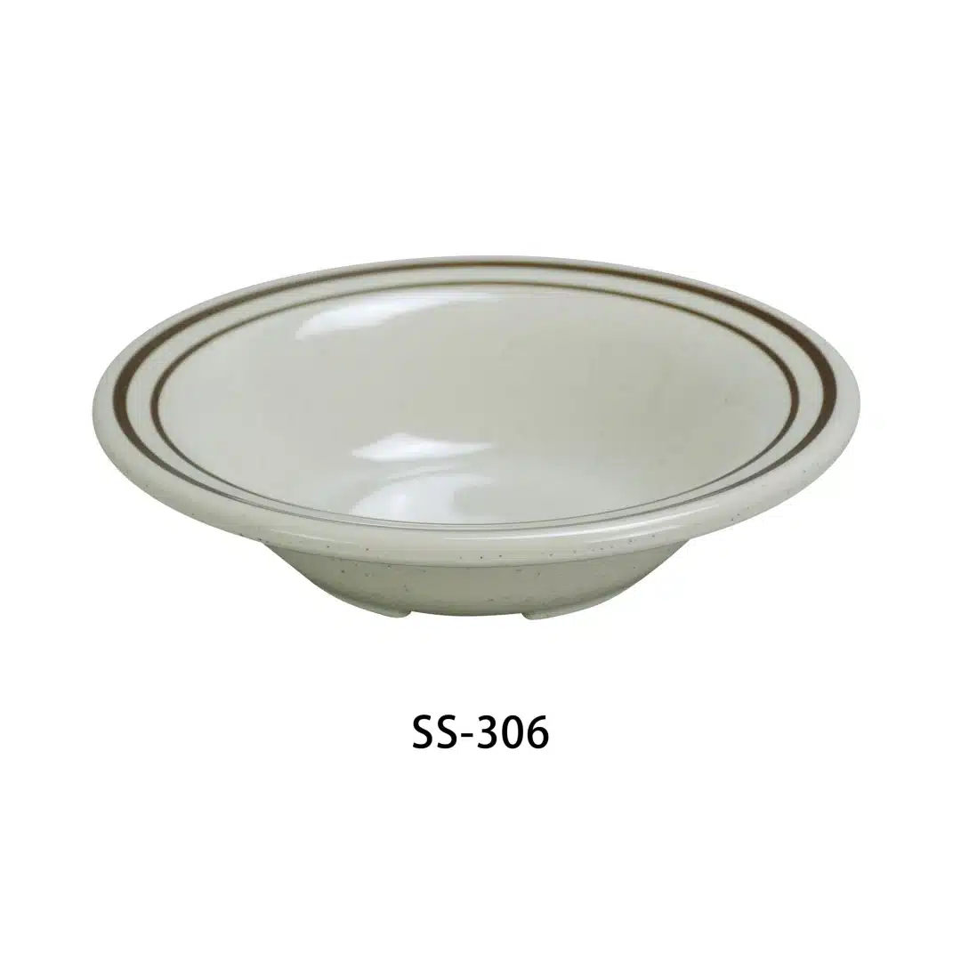 Yanco SS-306 Sesame Salad Bowl, 10 Oz Capacity, 1.35" Height, 6.25" Diameter, Melamine, Pack of 48