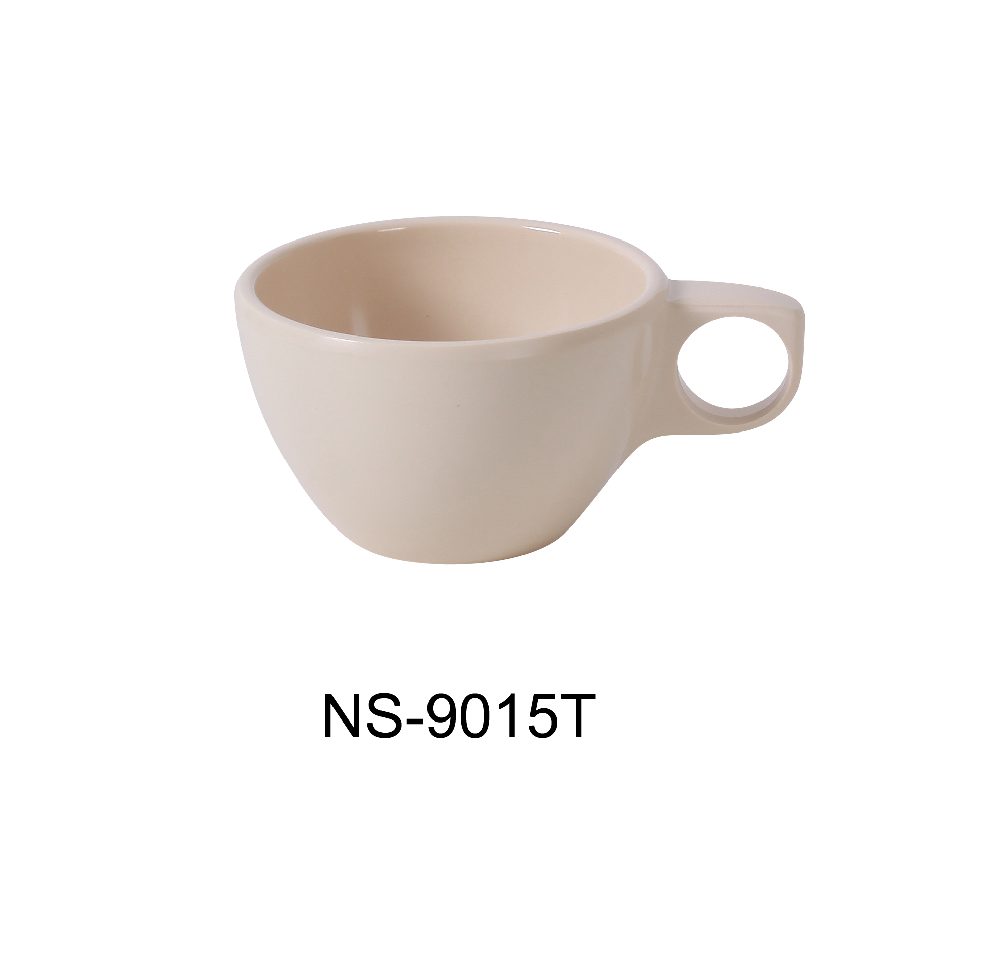 Yanco NS-9015T Nessico Coffee/Tea Short Cup, 7 Oz Capacity, Melamine, Tan Color, Pack of 48