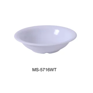 Yanco MS-5716WT Mile Stone Soup Bowl, 16 Oz Capacity, 1.75" Height, 7.5" Diameter, Melamine, White Color, Pack of 48