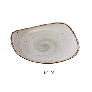 Yanco LY-109 Lyon Collection 8.75" Plate, Reactive Glaze (Pack of 24)