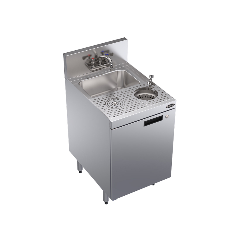 Krowne KR24-MS18-C Royal Series 18"W x 24"D Speed Unit with Dump Sink, Dipperwell, Speed Rinser & Cabinet