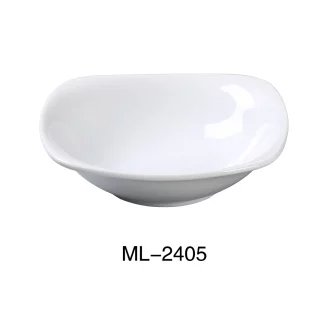 Yanco ML-2405 Mainland 5 1/2" X 1 1/2" Square Bowl With Rounded Corner 8 Oz, Porcelain, Super White, Pack of 36