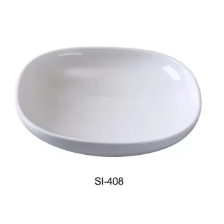 Yanco SI-408 Siena Collection 8" Square Bowl, 24 Oz, Bone White, Porcelain (Pack of 24)