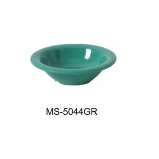 Yanco MS-5044GR Mile Stone Salad Bowl, 4.5 Oz Capacity, 0.75" Height, 4.75" Diameter, Melamine, Green Color, Pack of 48