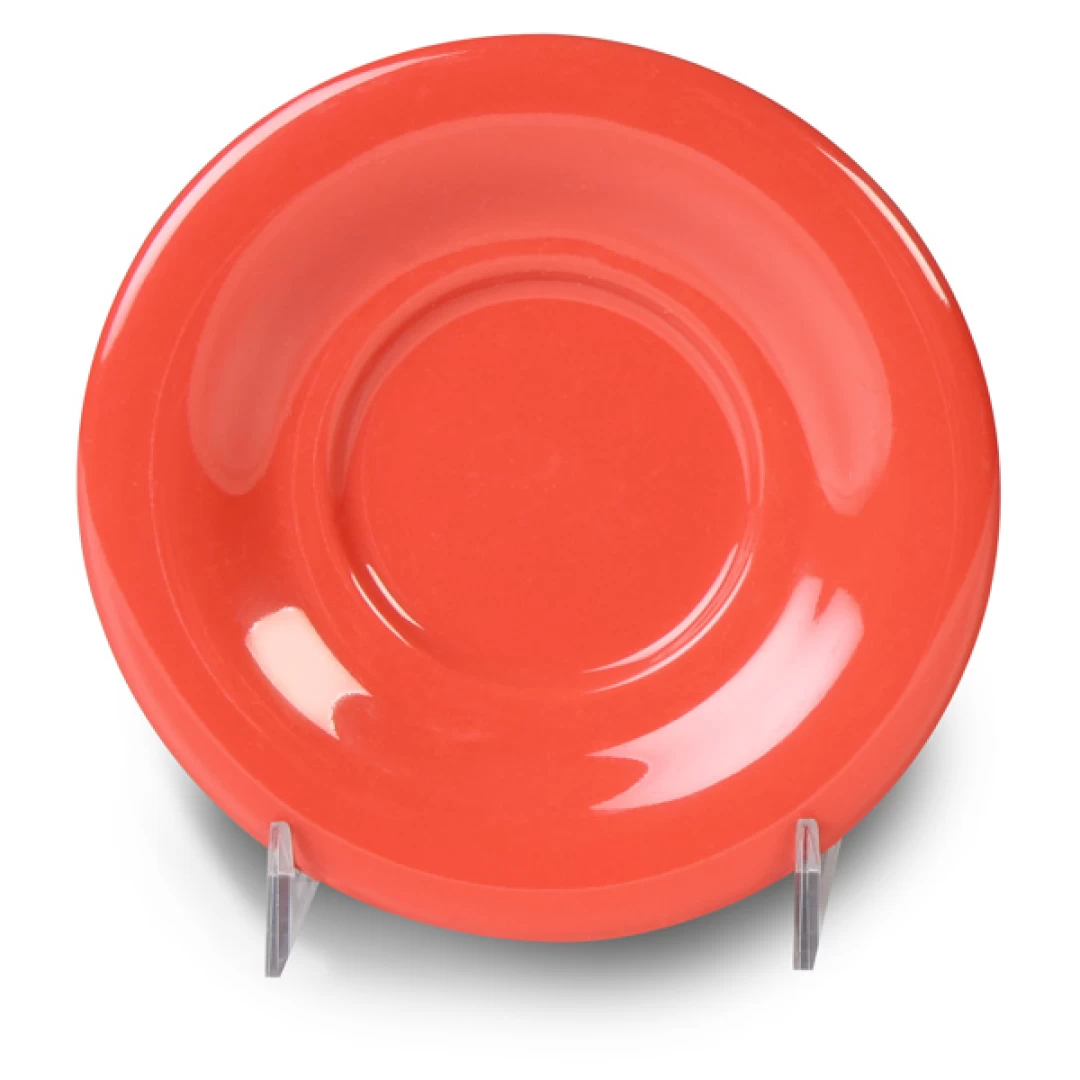 Yanco MS-9303RD Mile Stone Saucer For Model Ms-303/313/5044/9018, 5.5" Diameter, Melamine, Orange Red Color, Pack of 48