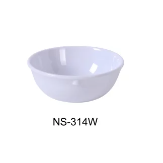 Yanco NS-314W Nessico Nappie, 11 Oz Capacity, 1.75" Height,  4.75" Diameter, Melamine, White Color, Pack of 48