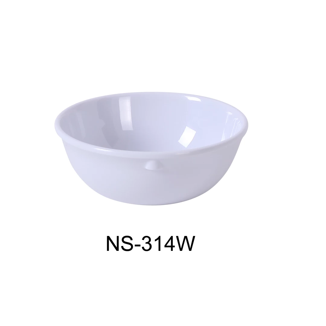 Yanco NS-314W Nessico Nappie, 11 Oz Capacity, 1.75" Height, 4.75" Diameter, Melamine, White Color, Pack of 48