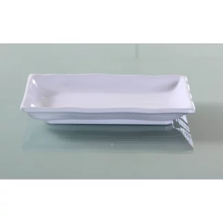 Yanco OK-2406 Osaka-1 Deep Plate, Rectangular, 6" Length, 4.5" Width, Melamine, White Color, Pack of 72