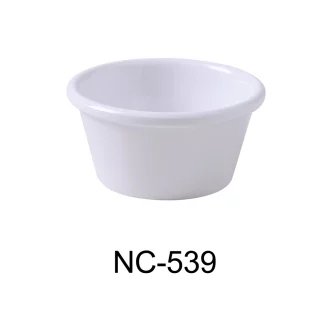 Yanco NC-539 Accessaries 6 Oz Smooth Ramekin, 3.75" Diameter, 1.75" Height, Melamine, White Color, Pack of 72