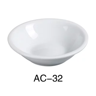 Yanco AC-32 Abco 3.5 Oz Fruit Bowl, 4.25" Diameter, Porcelain, Super White, Pack of 36