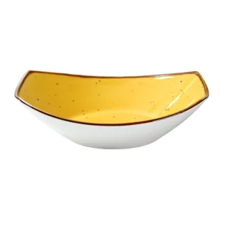 Yanco LY-405YL Lyon 5.5" Small Oval Bowl 5 Oz, Reactive Glaze, Yellow Color, Pack of 36