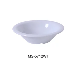 Yanco MS-5712WT Mile Stone Soup Bowl, 12 Oz Capacity, 1.75" Height, 7.25" Diameter, Melamine, White Color, Pack of 48