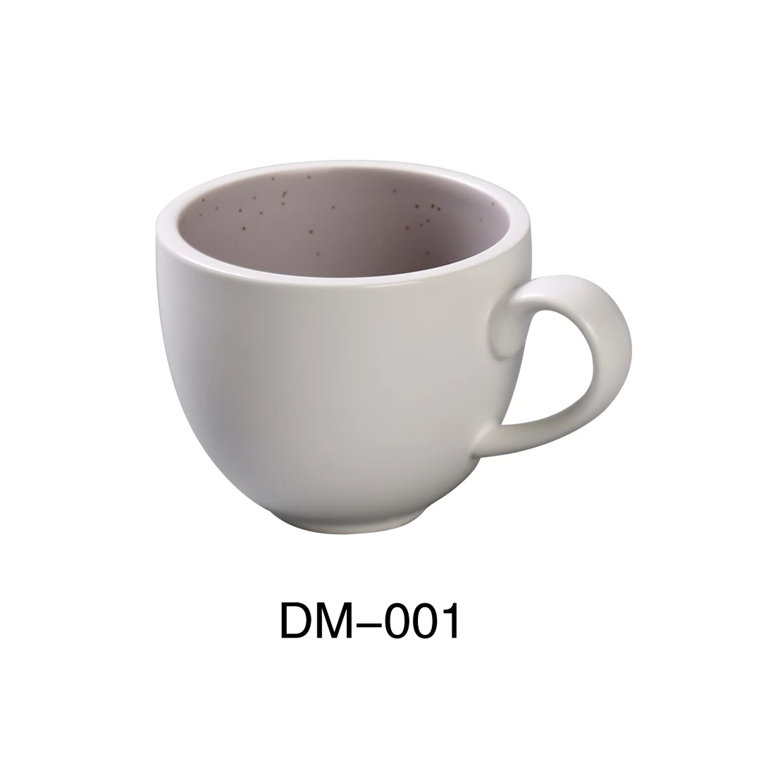 Yanco DM-001 Denmark 3 X 2 3/4"H Coffee Cup 7 Oz, Porcelain, Matte Glaze, Pack of 36