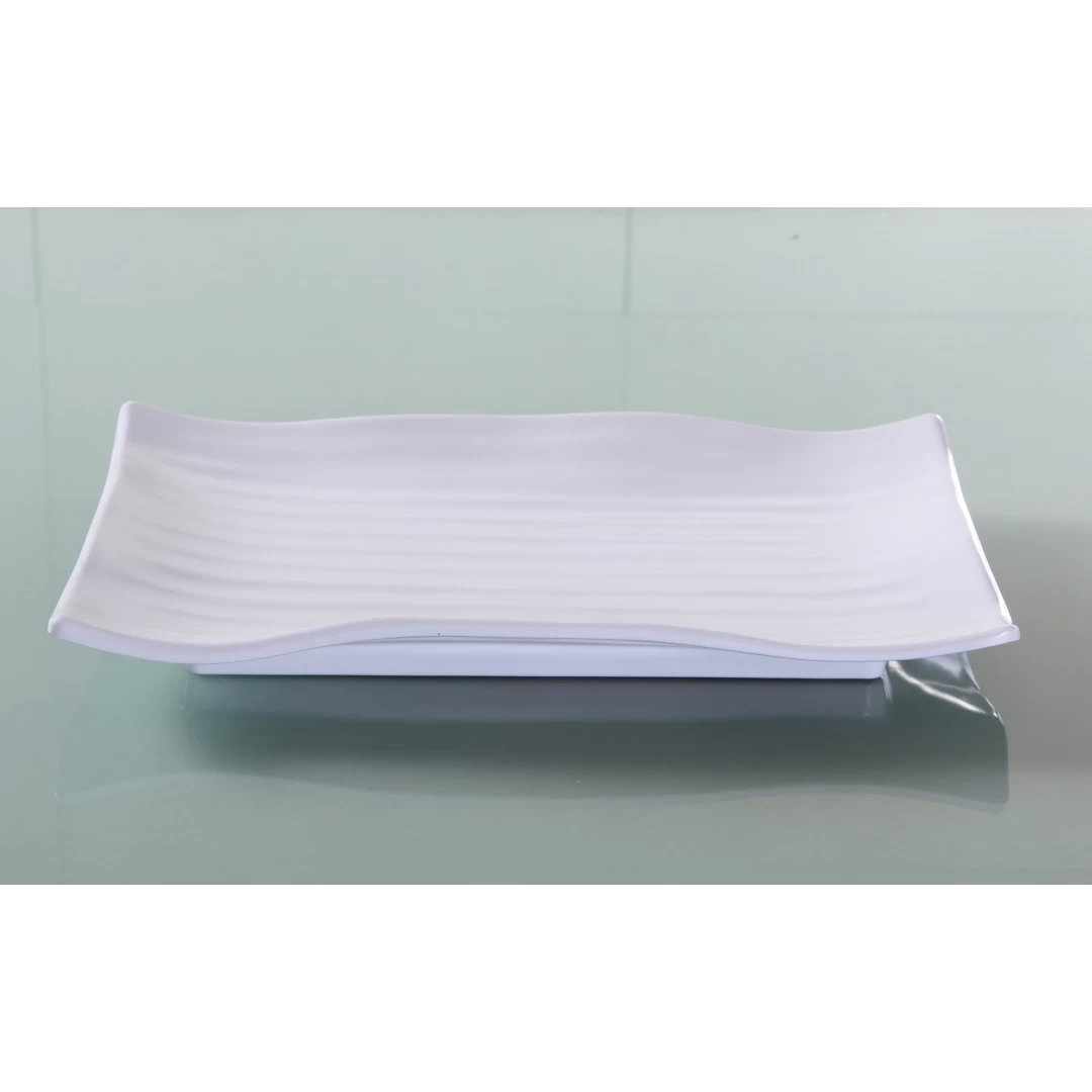 Yanco OK-2414 Osaka-1 Plate, Rectangular, 13" Length, 9" Width, Melamine, White Color, Pack of 36