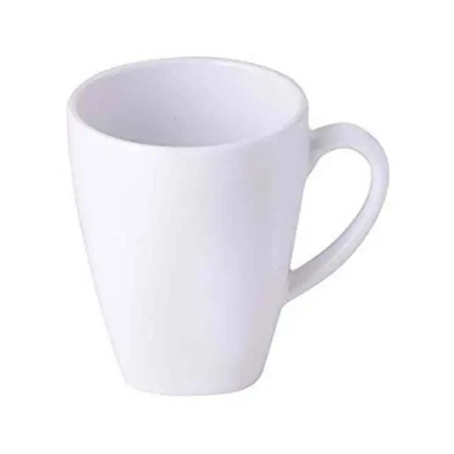 Yanco NS-9110W Nessico Mug, 10 Oz Capacity, 3.25" Diameter, 4" Height, Melamine, White Color, Pack of 24