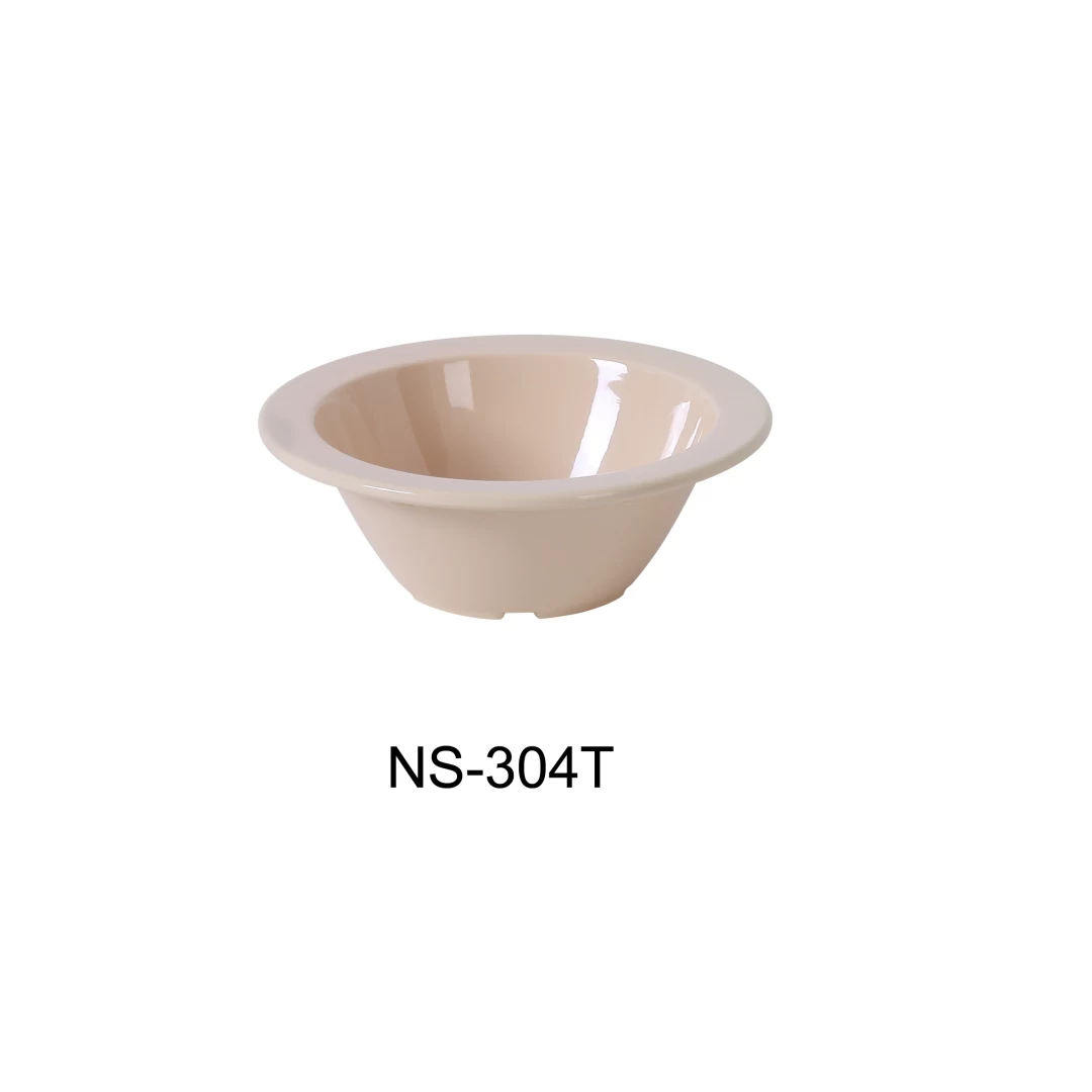 Yanco NS-304T Nessico Fruit Bowl, 5 Oz Capacity, 1.5" Height, 4.75" Diameter, Melamine, Tan Color, Pack of 48