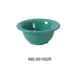Yanco MS-5510GR Mile Stone Soup Bowl, 10 Oz Capacity, 2.25" Height, 5.5" Diameter, Melamine, Green Color, Pack of 48