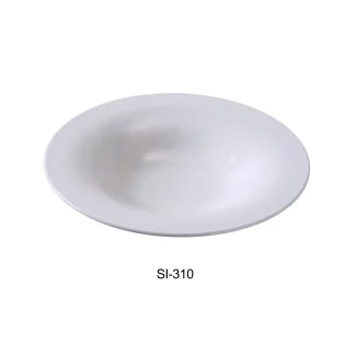 Yanco SI-310 Siena Collection 10.5" Pasta/Salad Bowl, 12 Oz, 1.75 Height, Bone White, Porcelain (Pack of 12)