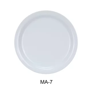 Yanco MA-7 Mayor 7.5" Narrow Rim Plate, Porcelain, Super White, Pack of 36