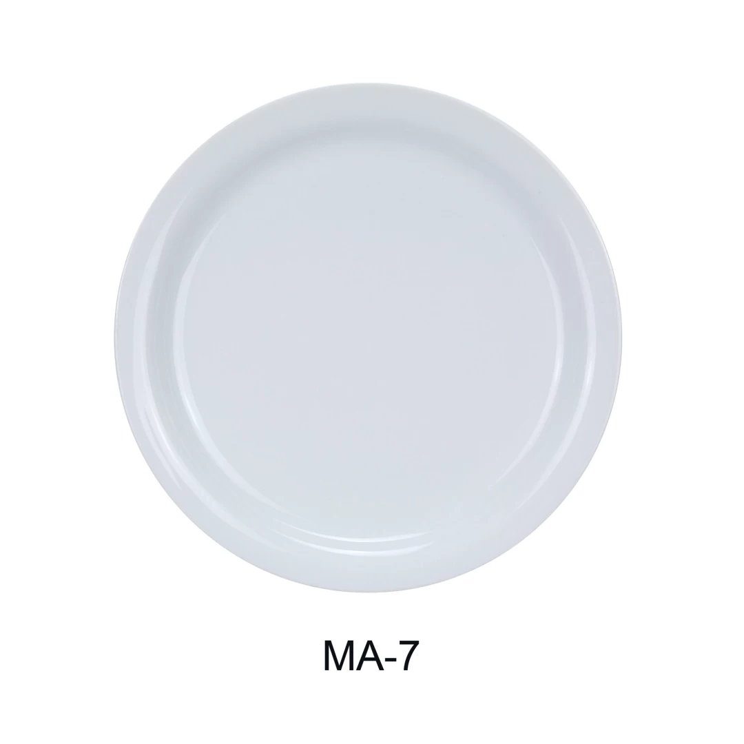 Yanco MA-7 Mayor 7.5" Narrow Rim Plate, Porcelain, Super White, Pack of 36