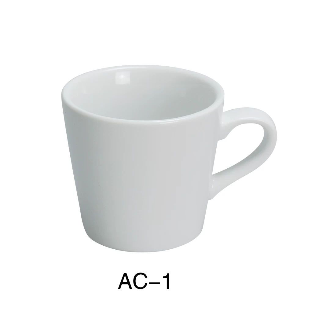 Yanco AC-1 Abco 7 Oz Tall Cup, 3.25" Diameter, Porcelain, Super White, Pack of 36