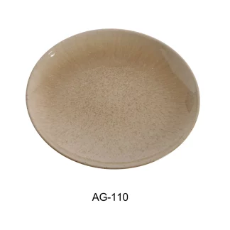 Yanco AG-110 10 1/2" X 1 " Coupe Shape Round Plate , Porcelain, Pack of 12