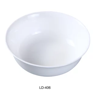 Yanco LD-406 Nappie Bowl, 12.5-Ounce, 6" Diameter, Porcelain, Bone White, Pack of 36
