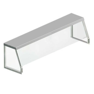 Prepline SG-1574 74" Angled Sneeze Guard for Steam Tables, Salad Bars