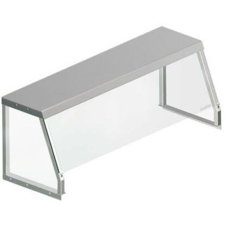 Prepline SG-1548 48" Angled Sneeze Guard for Steam Tables, Salad Bars
