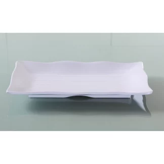 Yanco OK-2412 Osaka-1 Plate, Rectangular, 11" Length, 8" Width, Melamine, White Color, Pack of 36