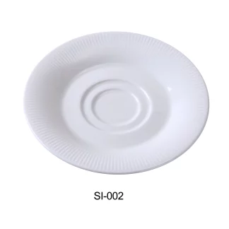 Yanco SI-002 Siena Collection 6" Saucer For Si-001, Bone White, Porcelain (Pack of 36)