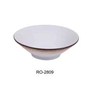 Yanco RO-2809 Rockeye-2 9" X 2 3/4" Ramen Bowl 27 Oz, Porcelain, Two-Tone, Pack of 12
