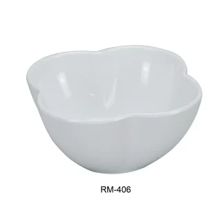 Yanco RM-406 Rome Salad Bowl, 16 Oz Capacity, 6" Diameter, Melamine, White Color, Pack of 48