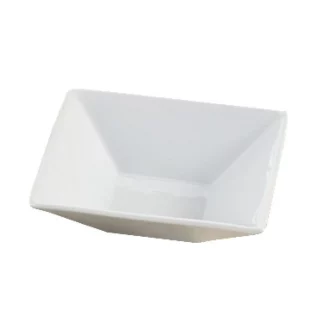 Yanco ML-707 7" Square Bowl, 18 Oz Capacity, Porcelain, Super White, Pack of 24