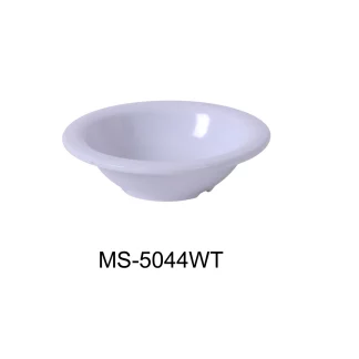 Yanco MS-5044WT Mile Stone Smooth Ramekin, 4 Oz Capacity, 0.75" Height, 4.75" Diameter, Melamine, White Color, Pack of 48