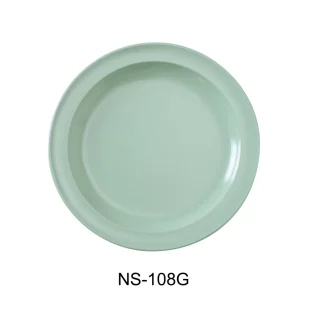 Yanco NS-108G Nessico Round Dinner Plate, 8" Diameter, Melamine, Green Color, Pack of 48