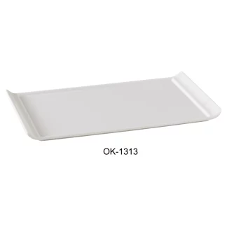 Yanco OK-114 Osaka-1 Plate, Sauare, 14.5" Width, 14.5" Length, Melamine, White Color, Pack of 6