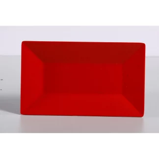 Yanco ME-212 Mexico Plate, Rectangular, 12" Length, 7.5" Width, Melamine, Red Color With Black Speckled, Pack of 24