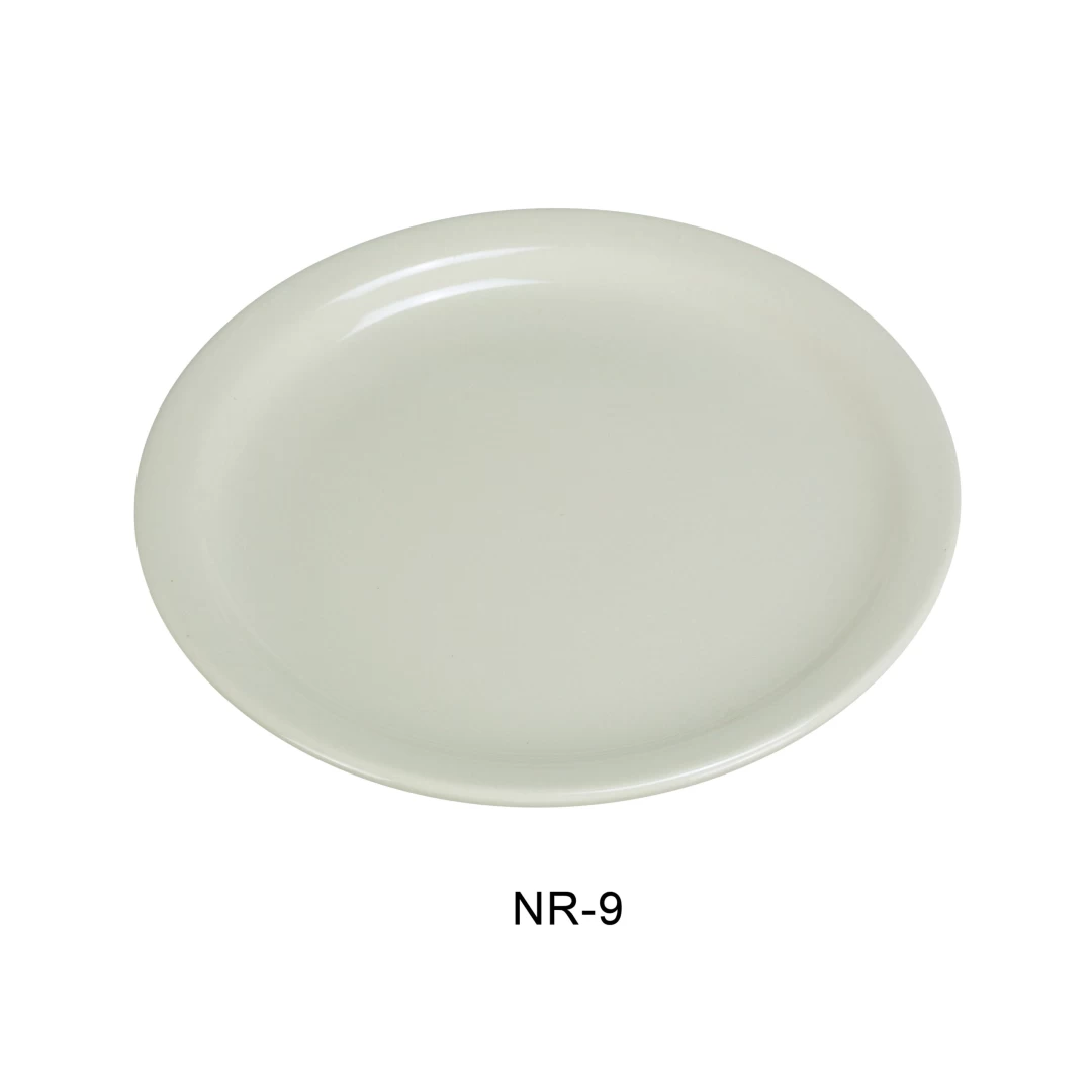 Yanco NS-105G Nessico Round Plate, 5.5" Diameter, Melamine, Green Color, Pack of 48