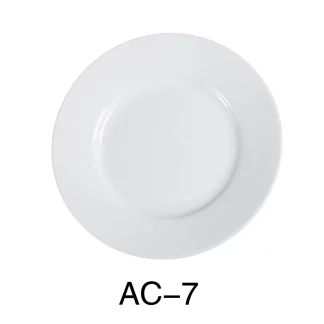 Yanco AC-7 Abco Round Plate, 7.5" Diameter, Porcelain, Super White, Pack of 36