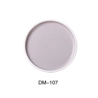 Yanco DM-107 Denmark 7" X 3/4" Plate With Upright Rim, Porcelain, Matte Glaze, Pack of 36