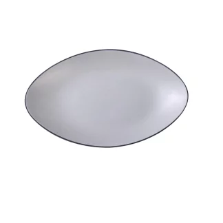 Yanco BM-211 Birmingham 11 1/2" X 7" X 1 1/4" Deep Oval Plate, Melamine, Scratch Resistant, Pack of 12