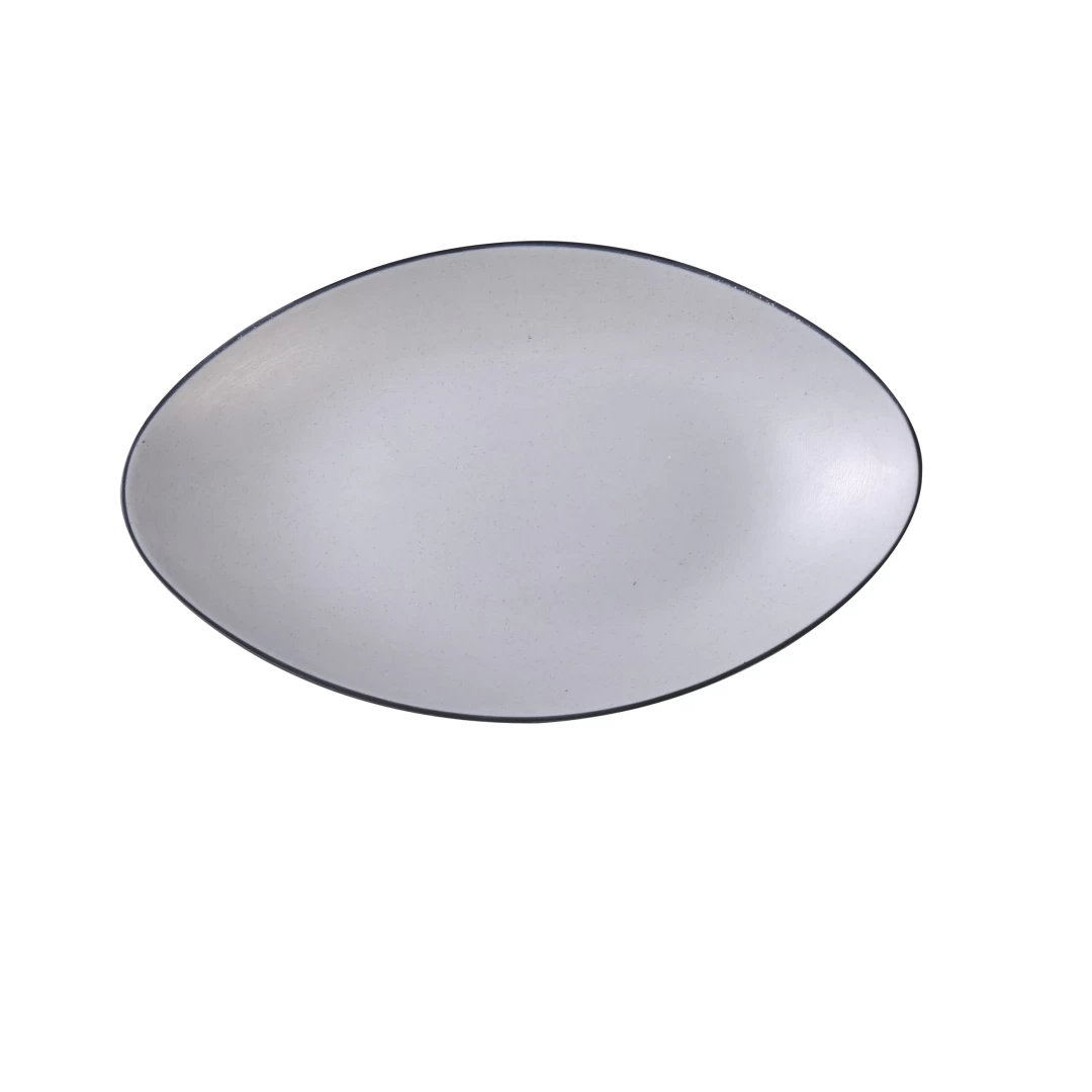 Yanco BM-211 Birmingham 11 1/2" X 7" X 1 1/4" Deep Oval Plate, Melamine, Scratch Resistant, Pack of 12