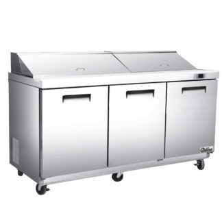 Coldline SP72S 72" Refrigerated Sandwich Prep Table with Cutting Board and Food Pans