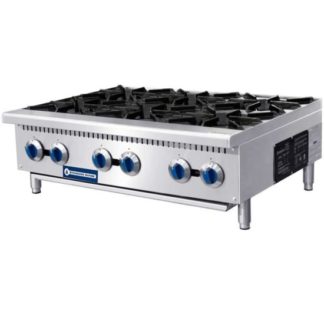 Standard Range SR-HP36-M 36" Gas Hot Plate with 6 Burner - 150,000 BTU