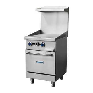 Standard Range SR-R24-24MG 24" Natural Gas Commercial Range with 24" Griddle Top, 1 Oven - 93,000 BTU
