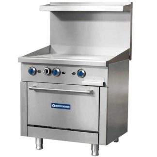 Standard Range SR-R36-36MG 36" Natural Gas Commercial Range with 36" Griddle Top, 1 Oven - 123,000 BTU