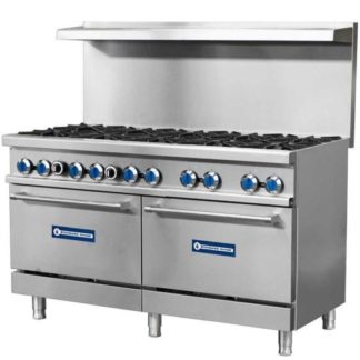 Standard Range SR-R60-LP 60" Liquid Propane Commercial Range with 10 Burner, 2 Oven - 366,000 BTU