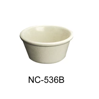 Yanco NC-536B Mile Stone Smooth Ramekin, 2 Oz Capacity, 1.25" Height, 2.75" Diameter, Melamine, Ivory Color, Pack of 72